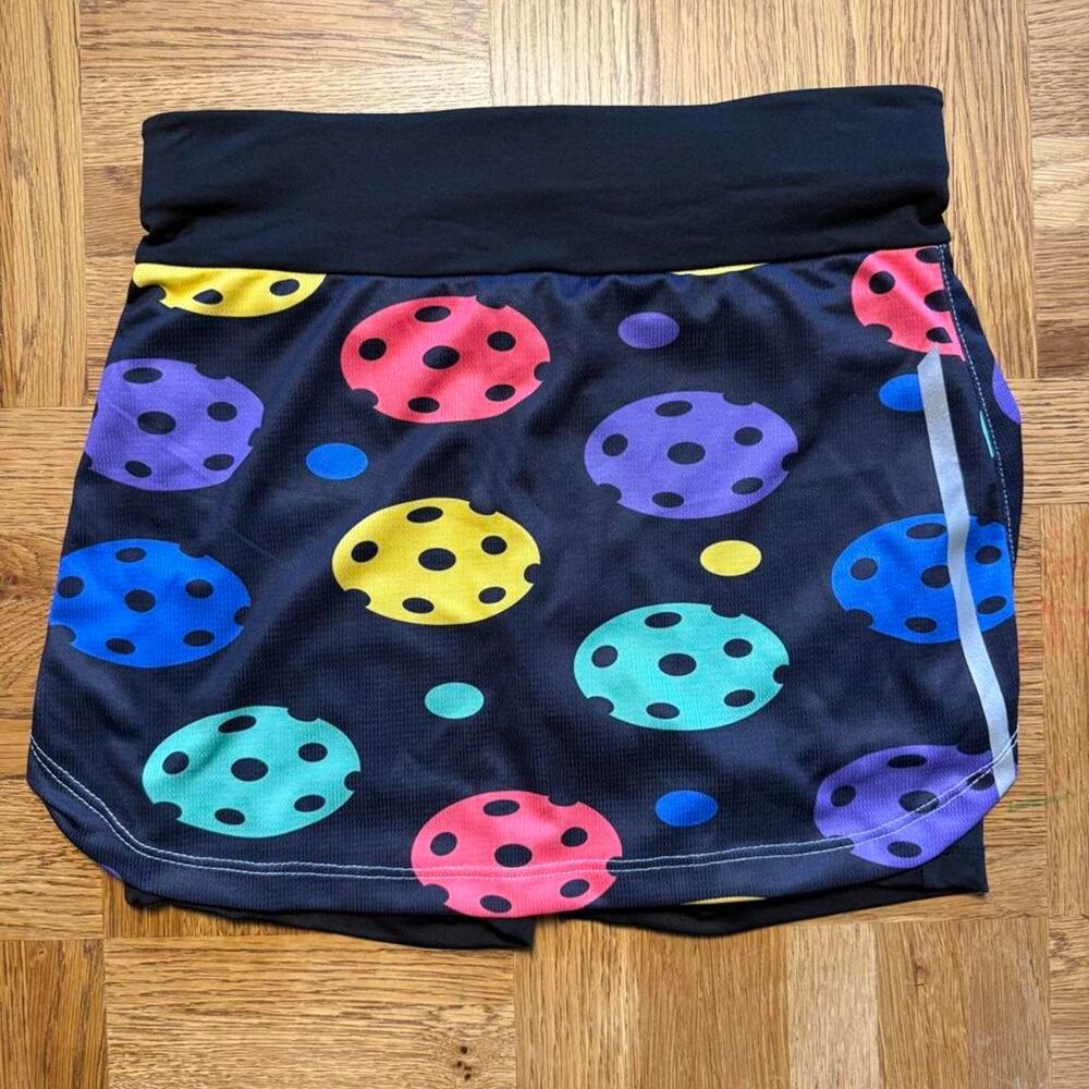 Colorful Pickleball Print Athletic Skort Size Small